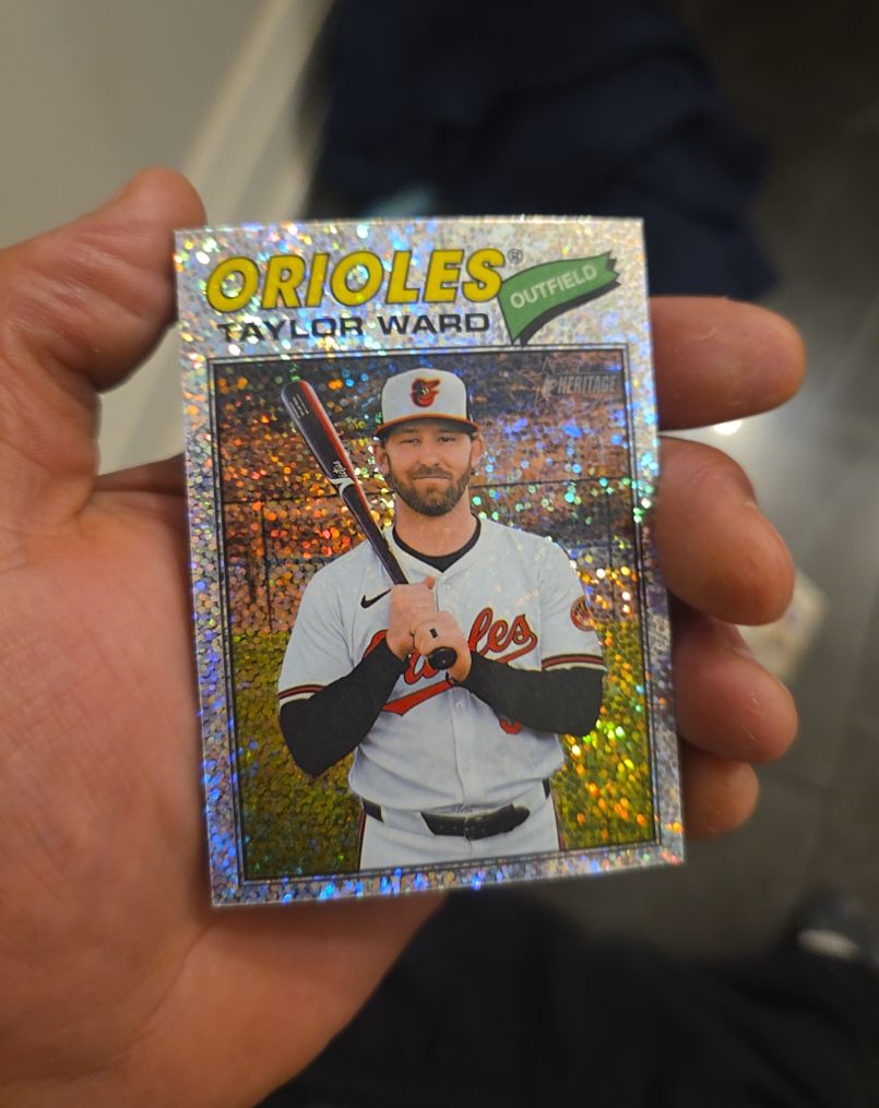 2026 Topps Heritage #258 Taylor Ward Chrome Sparkle Baltimore Orioles — front