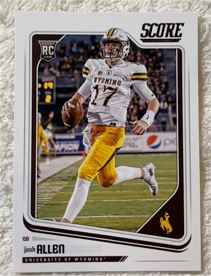 2018 Panini Score #350 Josh Allen Rookie Card — front
