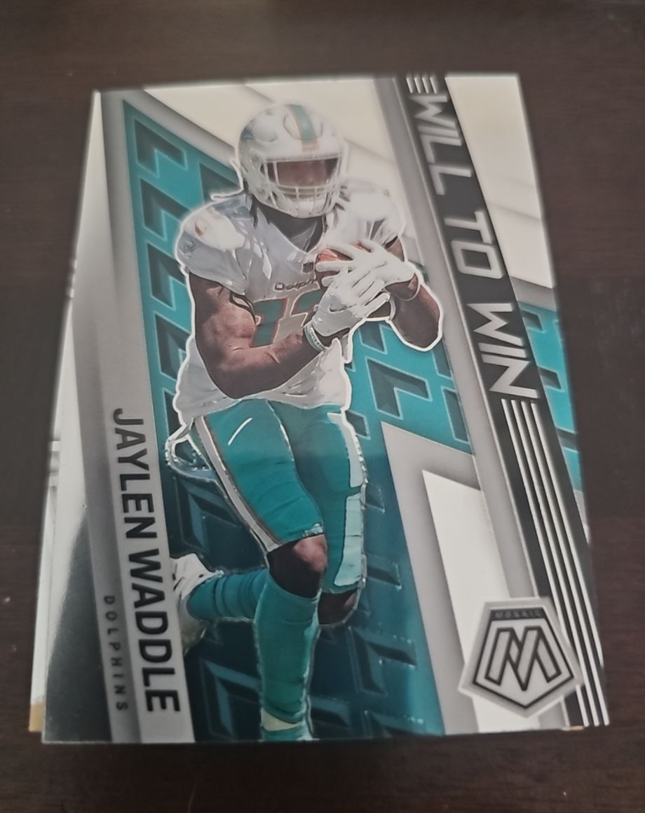2022 Panini Mosaic Will To Win #WW-20 Jaylen Waddle — front