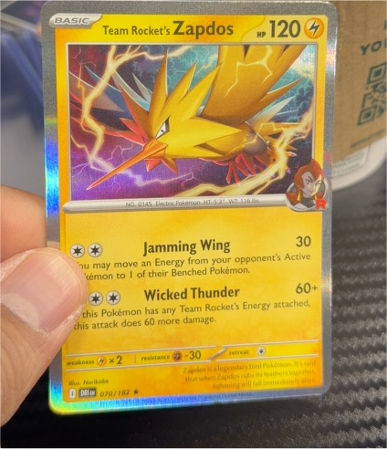 2025 Pokémon SV10: Destined Rivals #070 Team Rocket's Zapdos — front