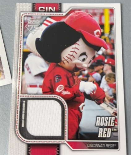 2026 Topps #MAS-ROS Rosie Red Mascots Relics Cincinnati Reds — front