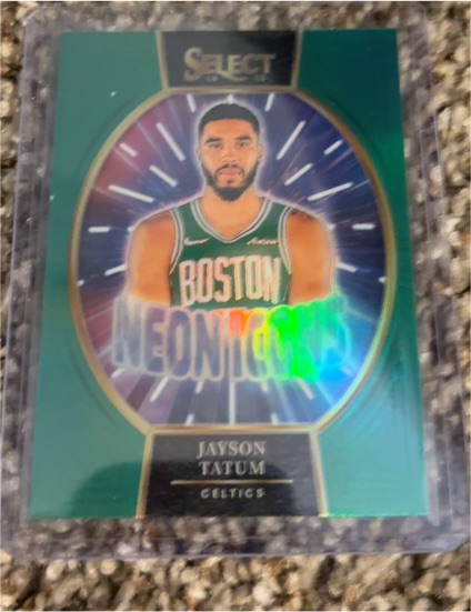 2024-25 Panini Select Neon Icons #18 Jayson Tatum — front
