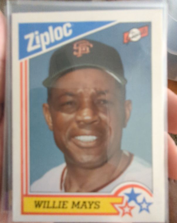 1992 DowBrands Ziploc #8 Willie Mays — front