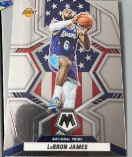 2021-22 Panini Mosaic National Pride #246 LeBron James — front