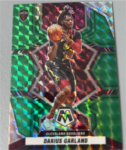 2021-22 Panini Mosaic #95 Darius Garland Green Mosaic — front