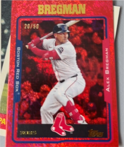 2025 Topps Archives #214 Alex Bregman Black Foilboard Boston Red Sox — front