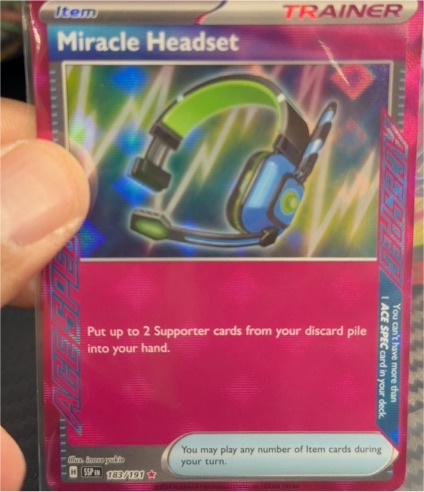 2023 Pokémon SV08: Surging Sparks #183 Miracle Headset — front