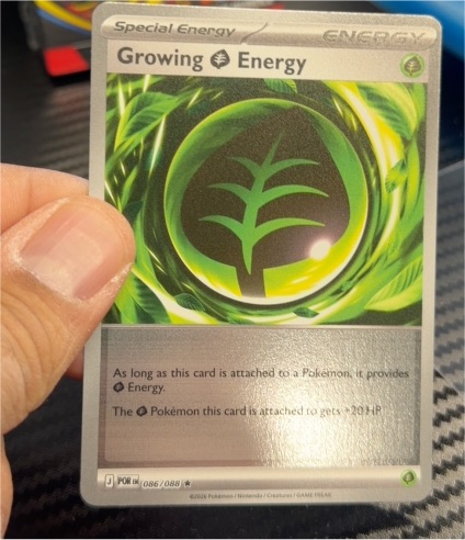 2016 Pokémon Perfect Order #086 Growing Grass Energy — front