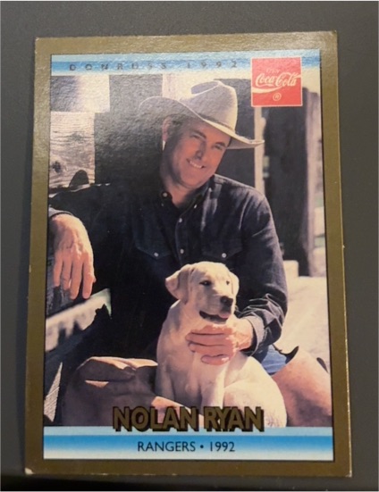 1992 Donruss Coca-Cola #26 Nolan Ryan Texas Rangers — front