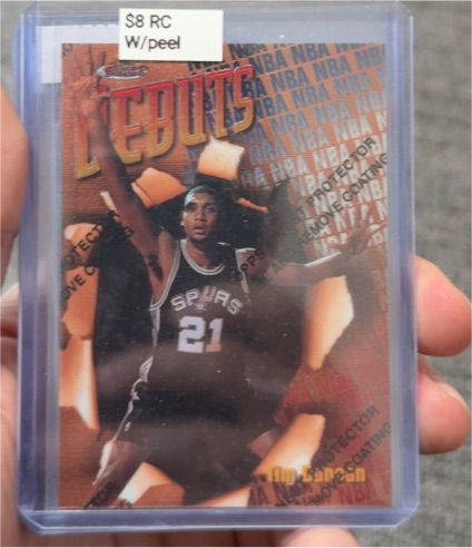 1997-98 Topps Finest #101 Tim Duncan Rookie Card — front