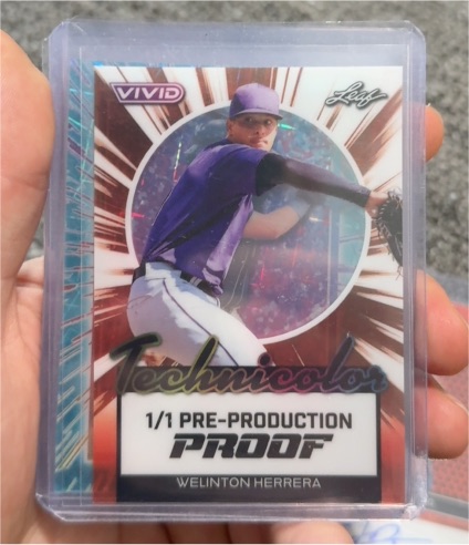 2024 Leaf Vivid #1/1 Welinton Herrera Pre-Production Proof Technicolor — front