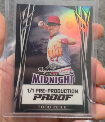 2024 Leaf Signature Series Midnight 1/1 Pre-Production Proof Todd Zeile — front