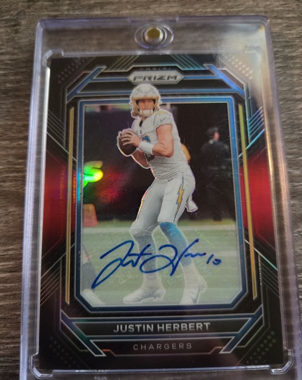 2022 Panini Chronicles Prizm Black #PB-5 Justin Herbert — front