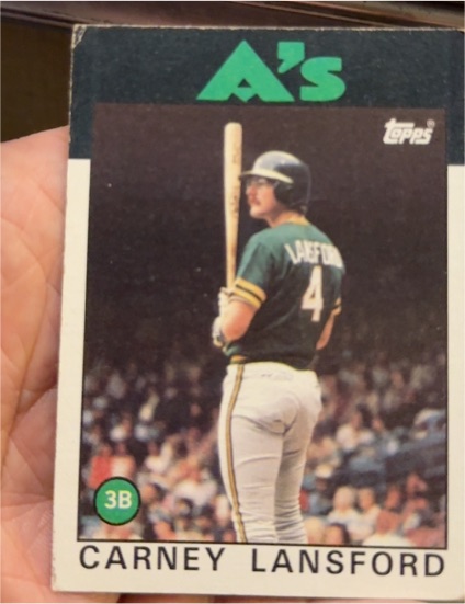 1986 Topps #134 Carney Lansford — front
