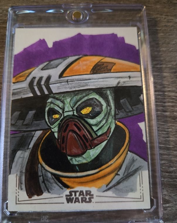 2024 Topps Star Wars Chrome Zuckuss Sketch Card — front