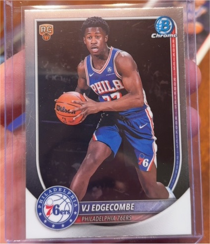 2025-26 Bowman Chrome #BCV-3 VJ Edgecombe — front