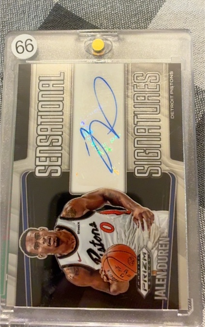 2024-25 Panini Prizm Black #SS-DUR Jalen Duren Sensational Signatures — front