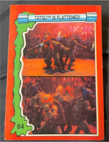 1991 Topps Teenage Mutant Ninja Turtles II #84 Tatsu Is Flattened — front