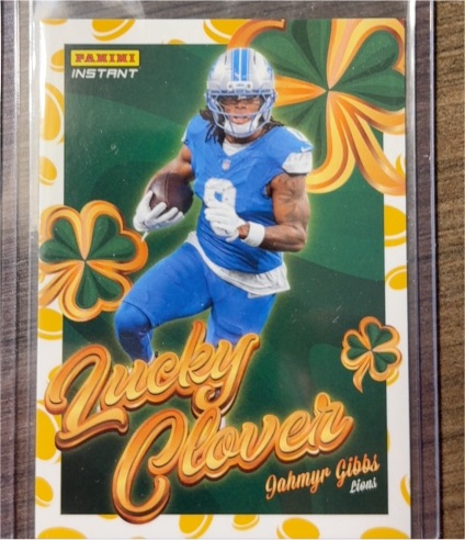 2025 Panini Instant Lucky Clover #5 Jahmyr Gibbs — front