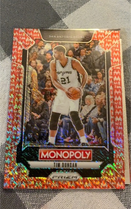 2024-25 Panini Prizm Monopoly #LEG5 Tim Duncan Red Wave — front