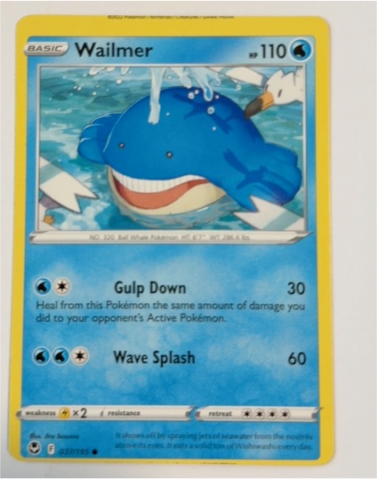 2022 Pokémon Sword & Shield Silver Tempest #037 Wailmer — front