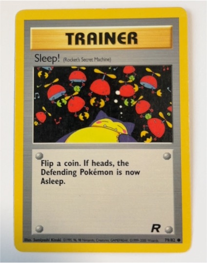 1999 Pokémon Team Rocket #79 Sleep! Trainer — front