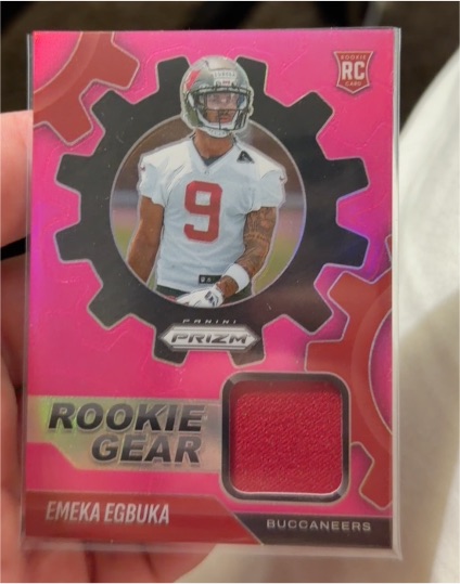 2025 Panini Prizm Rookie Gear #RGR-EEA Emeka Egbuka — front