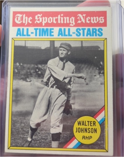 1976 Topps #349 Walter Johnson The Sporting News All-Time All-Stars — front