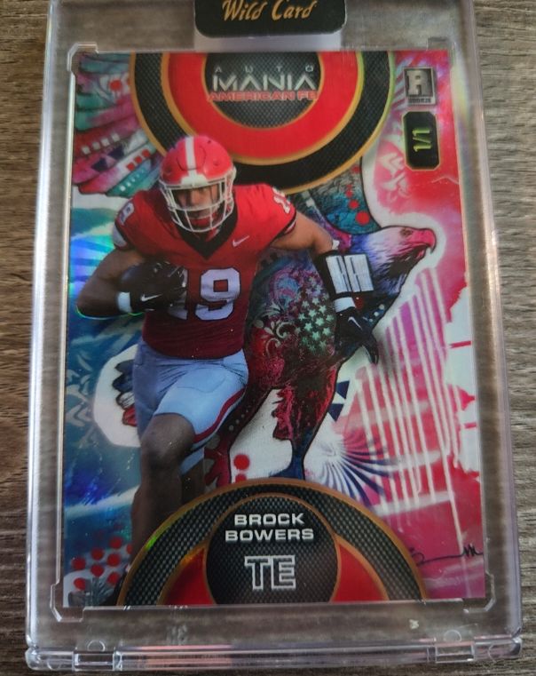 2024 Wild Card Auto Mania #TE Brock Bowers — front
