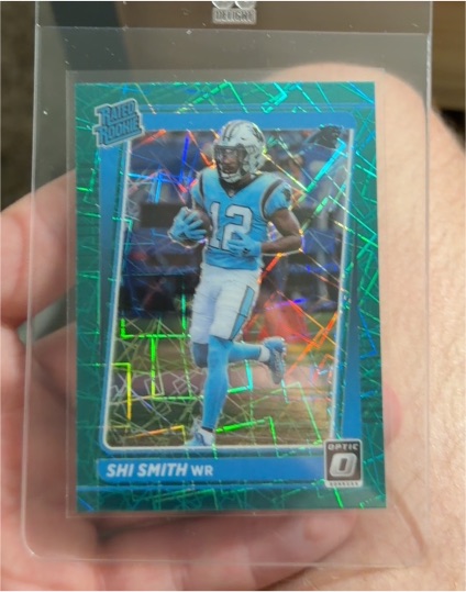 2021 Donruss Optic #292 Shi Smith Green Velocity Rated Rookie — front
