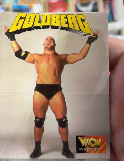 1998 Up Front Sports WCW/NWO Goldberg Pop-Up Card — front