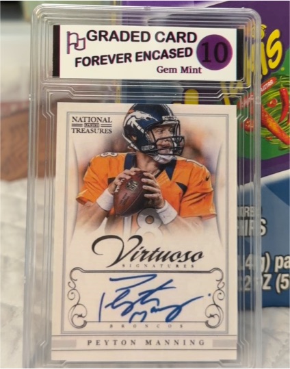 2015 Panini National Treasures Virtuoso Signatures Peyton Manning — front
