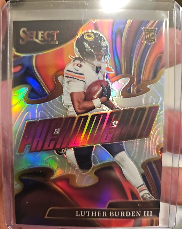 2025 Panini Select #3 Luther Burden III Phenomenon Silver Prizm Rookie Card — front