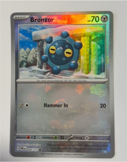 2025 Pokémon Prismatic Evolutions #066 Bronzor — front