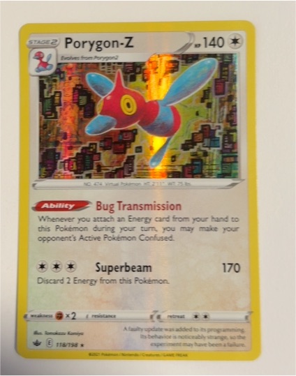 2021 Pokémon TCG Chilling Reign #118 Porygon-Z — front