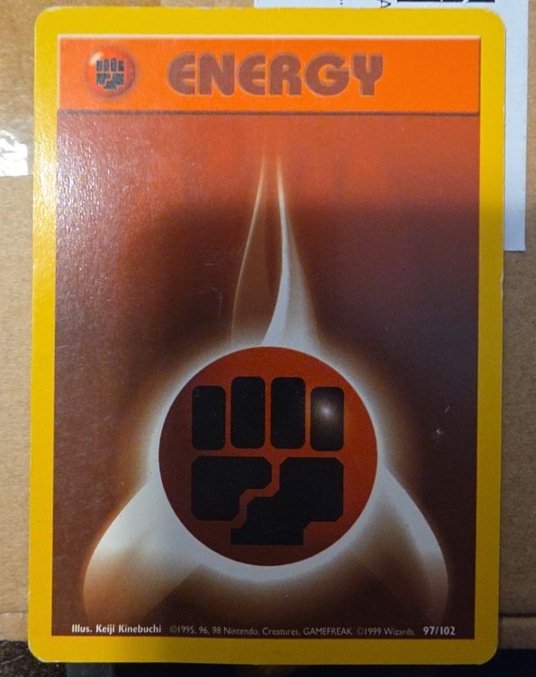 1999 Pokémon Base Set #97 Fighting Energy — front