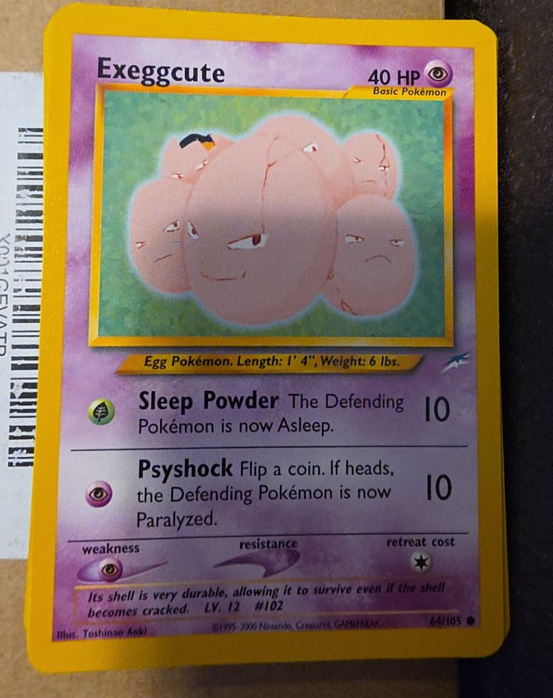 2000 Pokémon Neo Destiny #64 Exeggcute — front