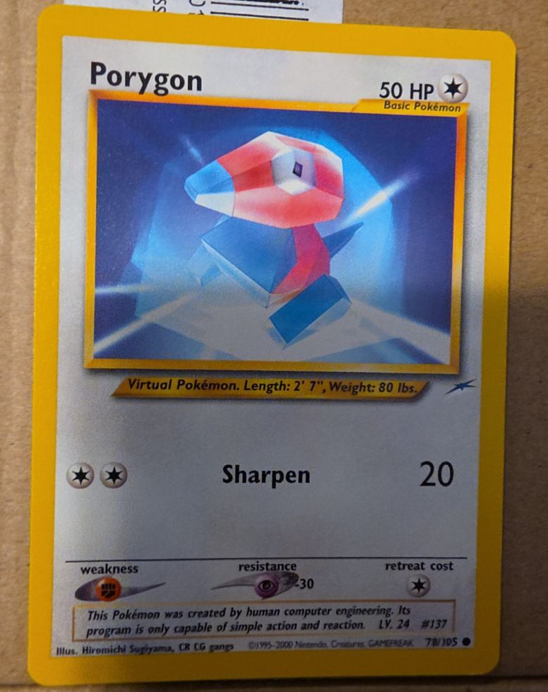 2002 Pokémon Neo Destiny #78 Porygon — front