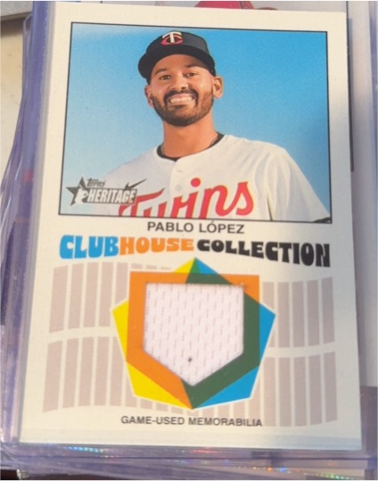 2025 Topps Heritage Clubhouse Collection Relic #CCR-PL Pablo Lopez — front