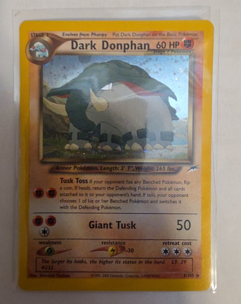 2000 Pokémon Neo Destiny #3 Dark Donphan — front