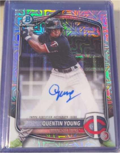 2025 Bowman Draft Chrome #BMA-QY Quentin Young Mojo Autograph — front