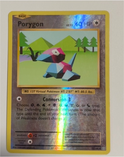 2016 Pokémon XY Evolutions #71 Porygon — front