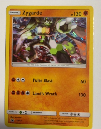 Zygarde SM15 Sun & Moon Promo — front