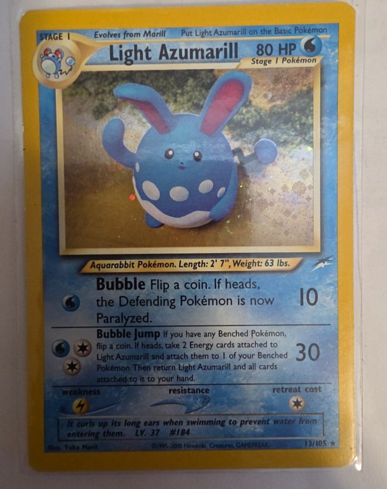 2000 Neo Destiny #13 Light Azumarill — front