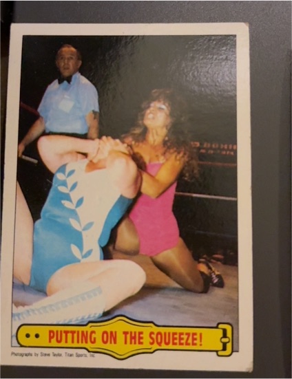 1985 Topps WWF Pro Wrestling Stars #47 Putting On The Squeeze! Wendi Richter — front