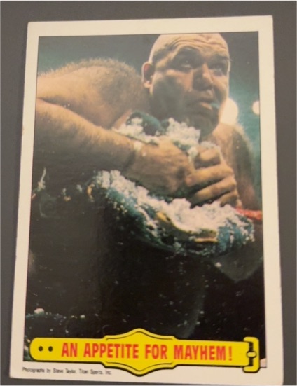 1985 Topps WWF #31 George The Animal Steele An Appetite For Mayhem — front