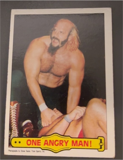 1985 Topps WWF #38 One Angry Man! Jesse Ventura — front
