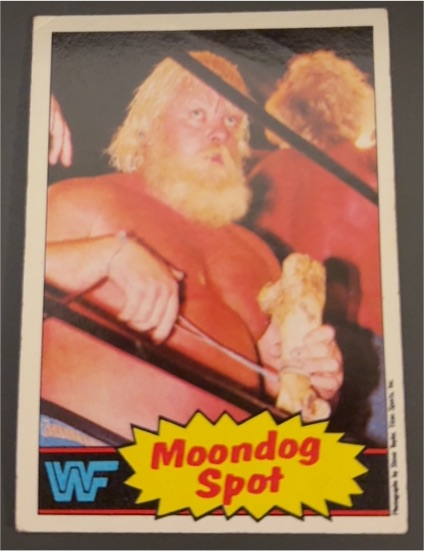 1985 Topps WWF #19 Moondog Spot — front