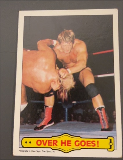 1985 Topps WWF #30 Over He Goes! Paul Orndorff — front