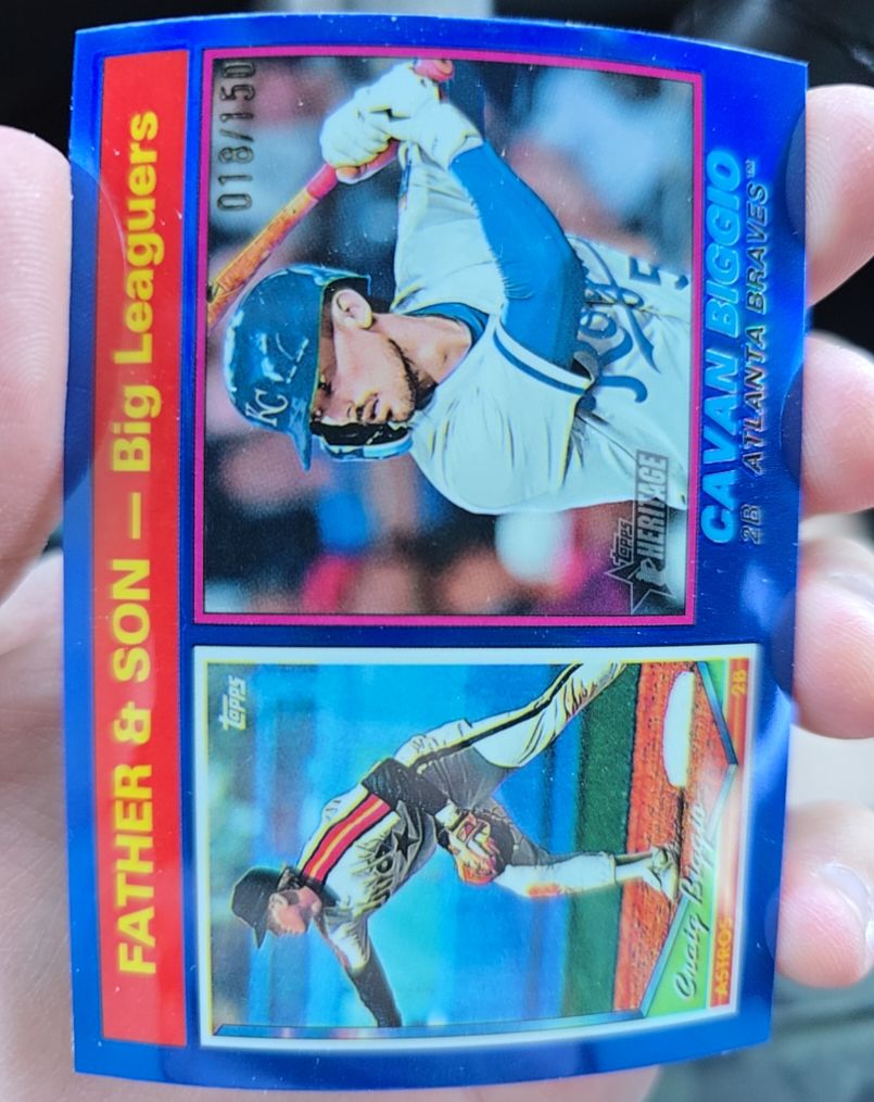 2025 Topps Heritage #68 Cavan Biggio Father & Son — front